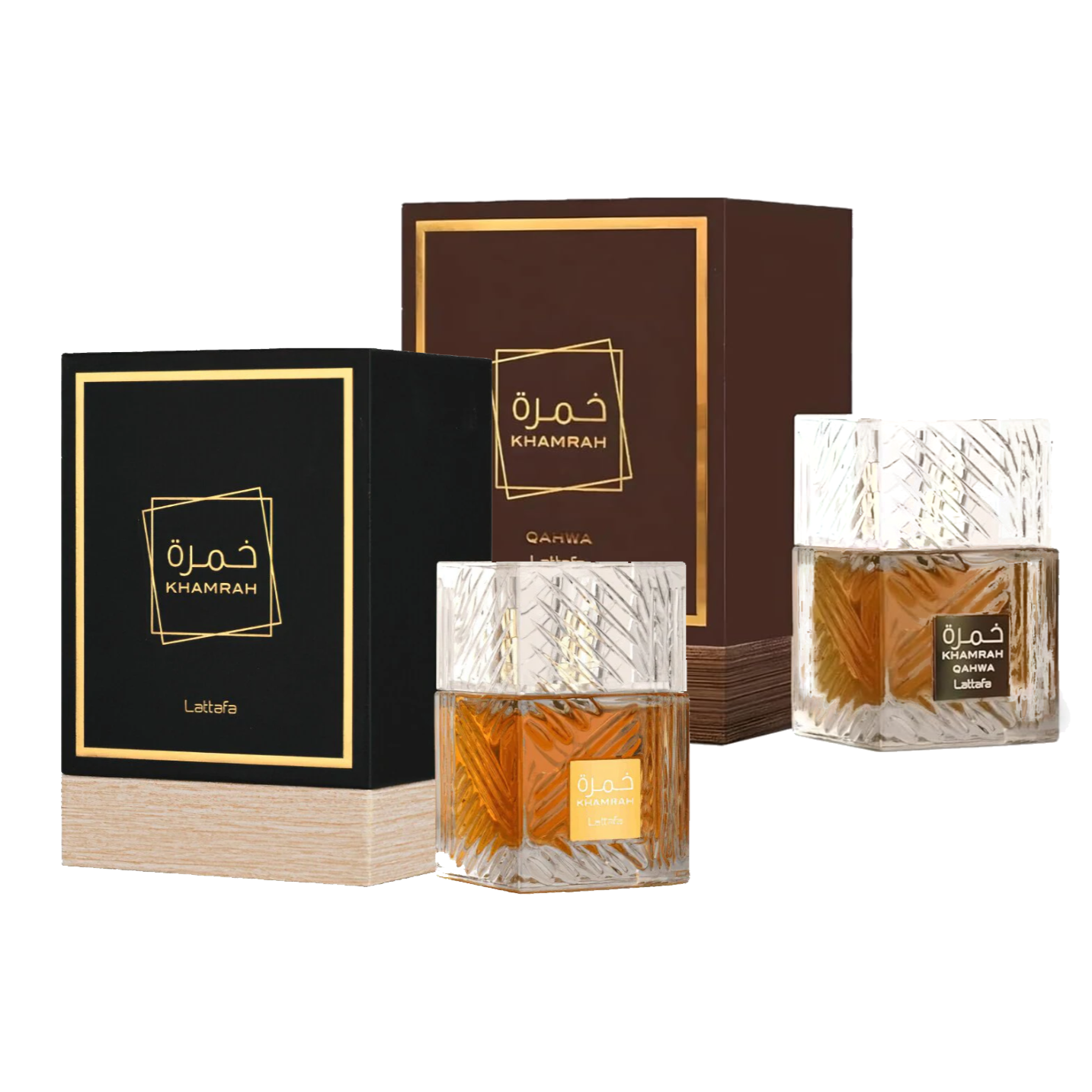 AA Khamrah and Khamrah Qawha Lattafa Perfumes for women and men