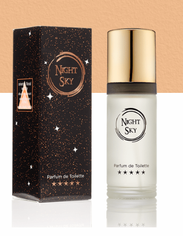 Night Sky SPARKLING, FRESH AND ELEGANT. Night sky is a fresh citrus perfume for women, featuring hints of blackcurrant and black pepper. A sophisticated women’s fragrance with a touch of sparkle.