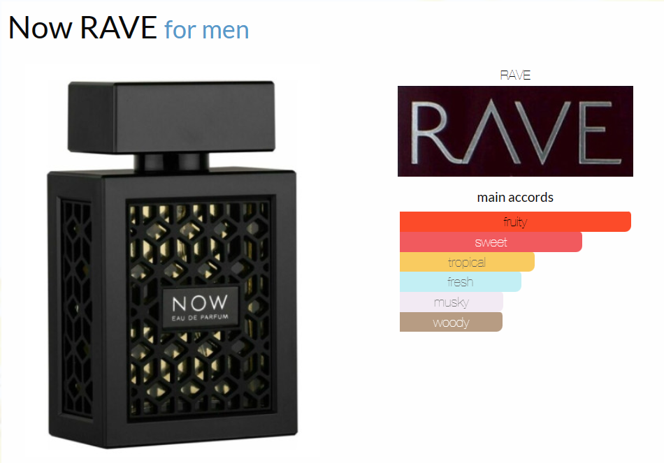 Now RAVE collection for women and men