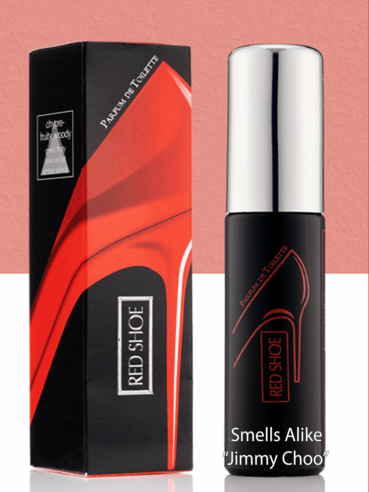 Red Shoe ELEGANT, SPARKLING AND SWEET. Striking and distinctive, Red Shoe is a women’s fragrance designed to stand out. Laced with green pear and caramel, this sweet perfume for women has depth and warmth beneath a lively and fruity exterior.