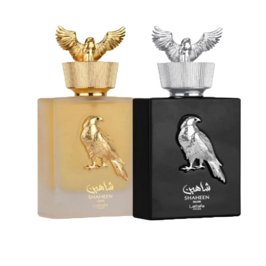 Shaheen Gold and Shaheen Silver Lattafa Perfumes for women and men